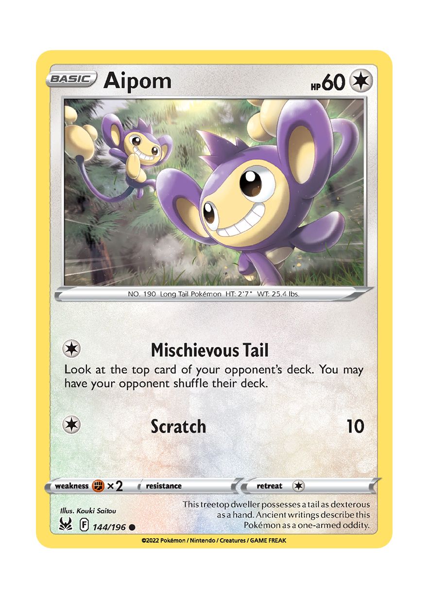 Aipom - Reverse Holo (144/196) - Lost Origin