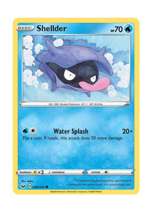 Shellder - Reverse Holo (040/202) - Sword & Shield