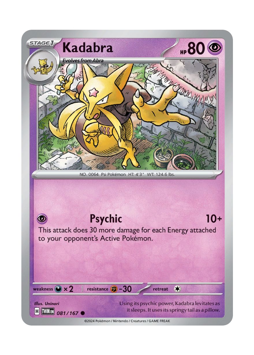 kadabra holographic pokemon card Kadabra