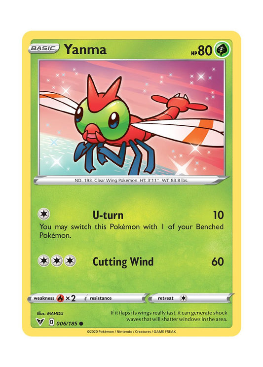 Yanma - Reverse Holo (006/185) - Vivid Voltage