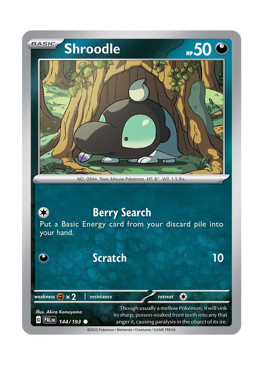 Shroodle - Reverse Holo (144/193) - Paldea Evolved