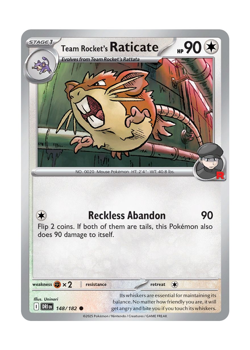 Team Rocket's Raticate (148/182) - Destined Rivals