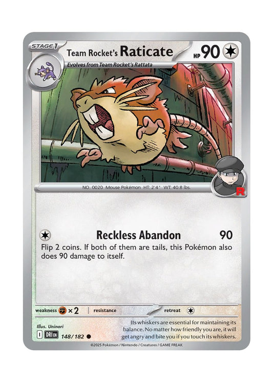 Team Rocket's Raticate (148/182) - Destined Rivals