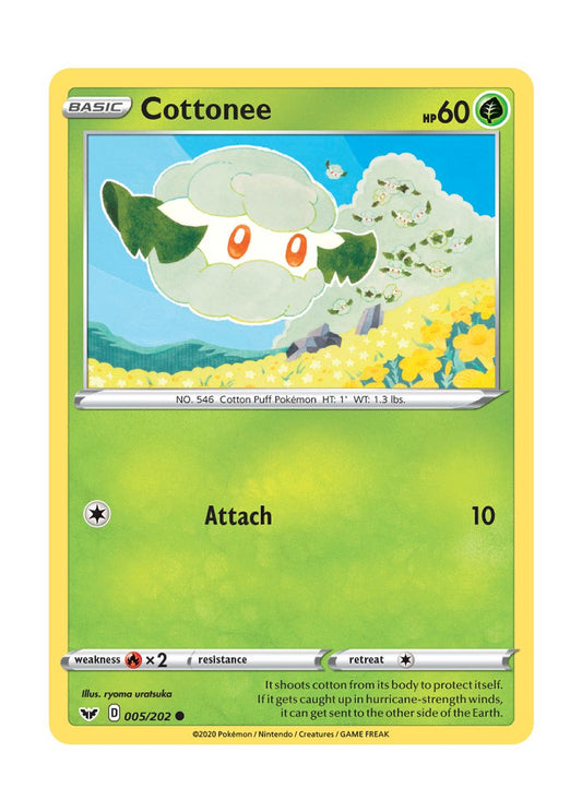 Cottonee - Reverse Holo (005/202) - Sword & Shield