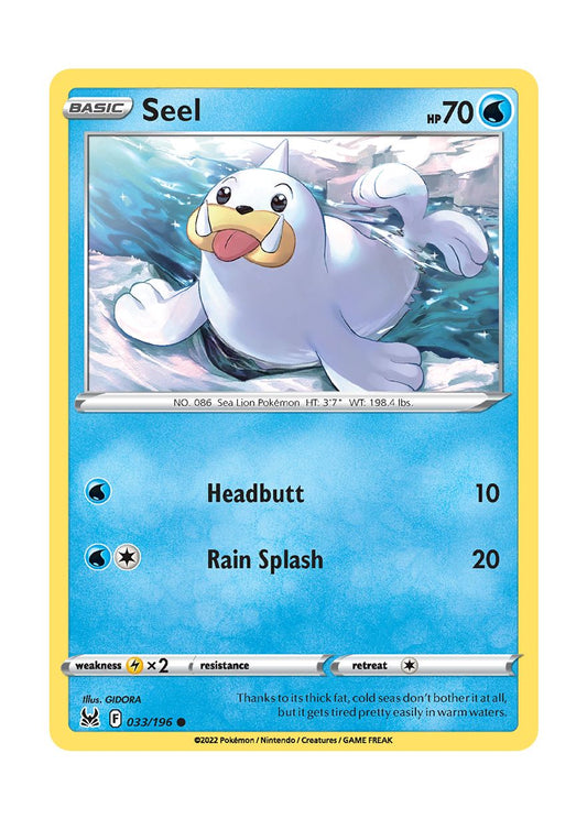 Seel - Reverse Holo (033/196) - Lost Origin