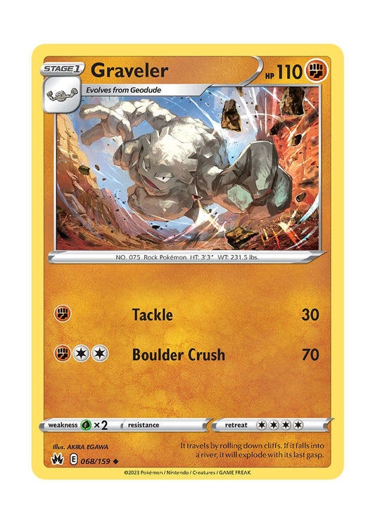 Graveler - Reverse Holo (068/159) - Crown Zenith