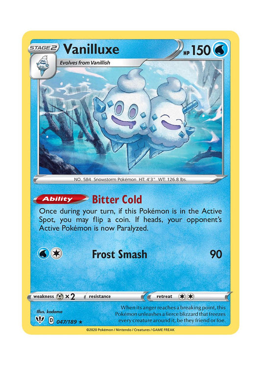 Vanilluxe - Reverse Holo (047/189) - Darkness Ablaze