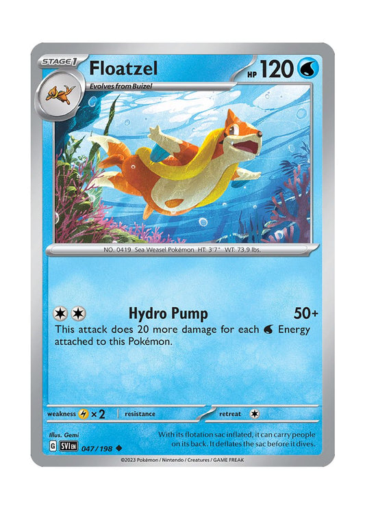 Floatzel - Reverse Holo (047/198) - Scarlet & Violet