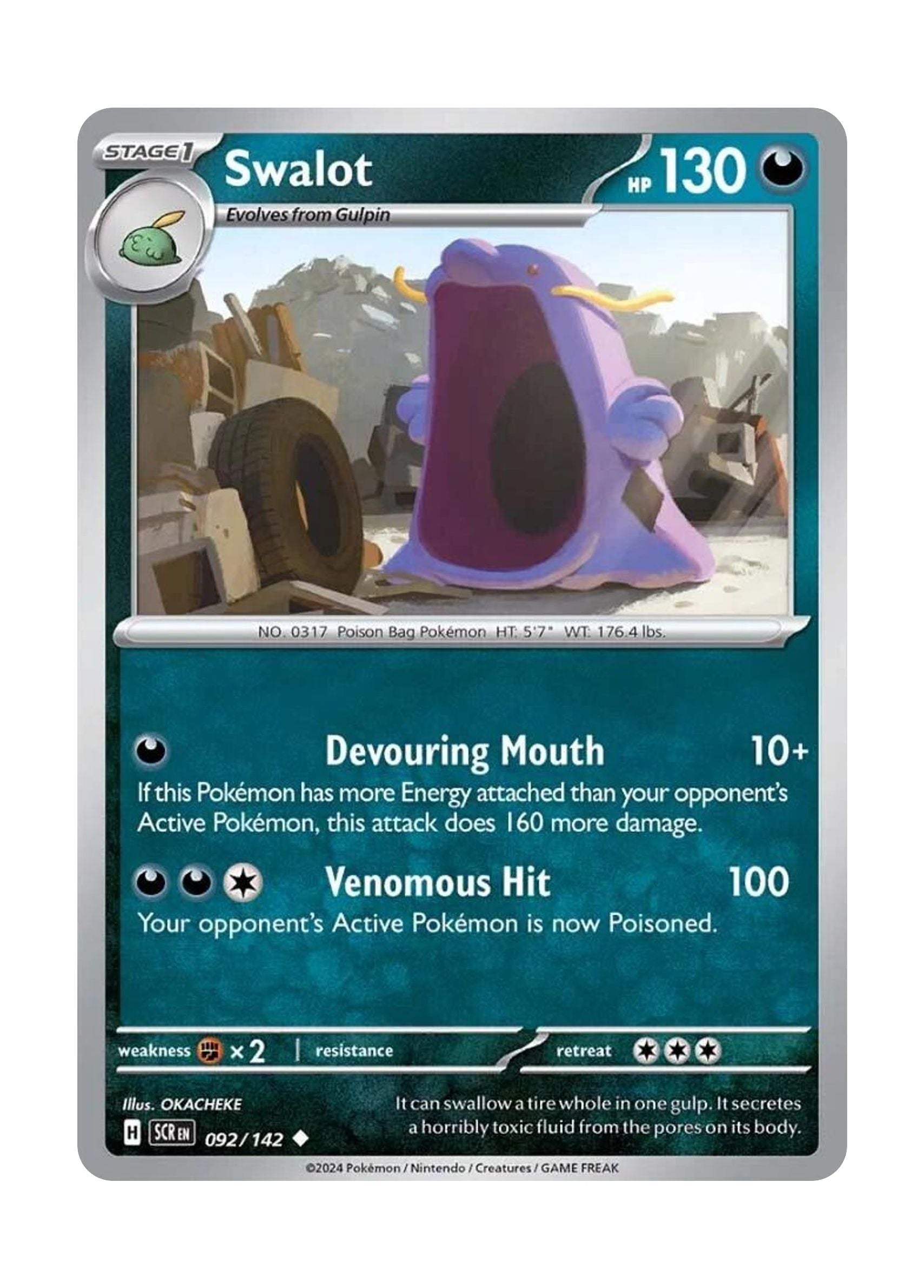 160 142 pokemon card Swalot (092/142) – Torena