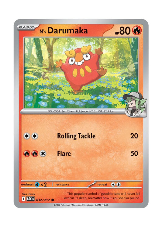 N's Darumaka (032/217) - Ascended Heroes