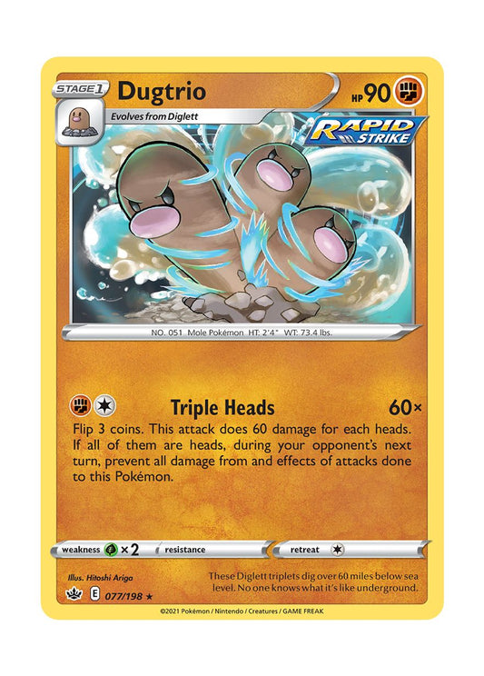 Dugtrio - Reverse Holo (077/198) - Chilling Reign