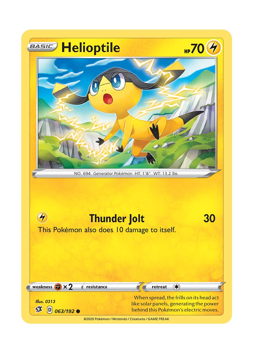 Helioptile - Reverse Holo (063/192) - Rebel Clash