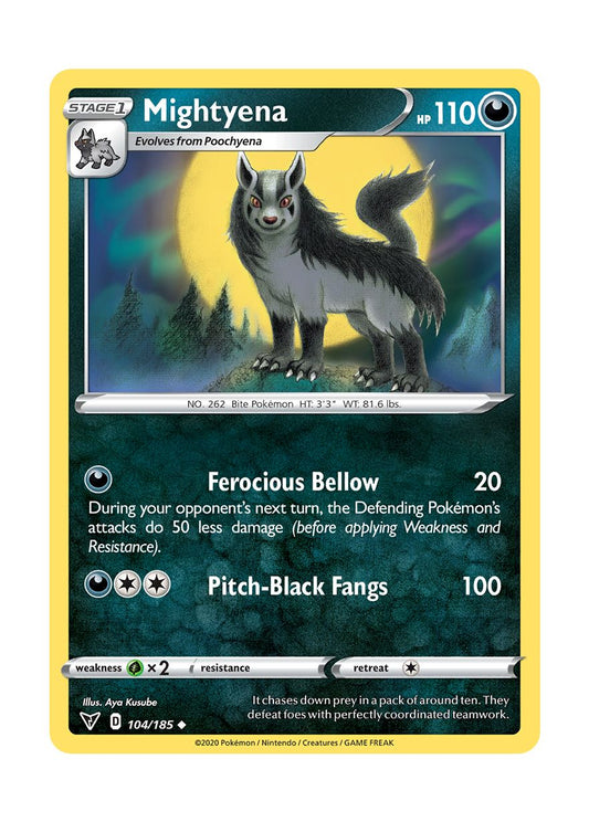 Mightyena - Reverse Holo (104/185) - Vivid Voltage
