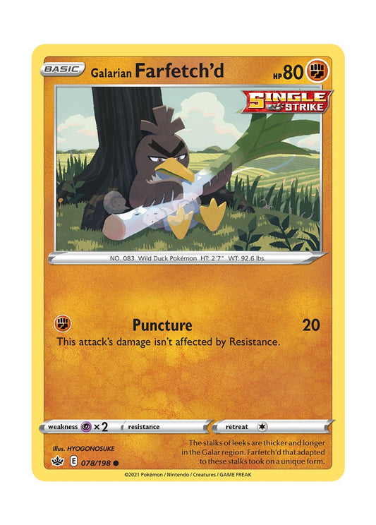 Galarian Farfetch'd - Reverse Holo (078/198) - Chilling Reign
