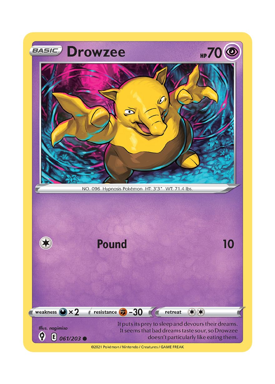 Drowzee - Reverse Holo (061/203) - Evolving Skies