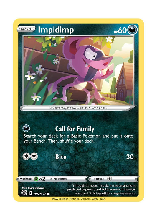 Impidimp - Reverse Holo (092/172) - Brilliant Stars