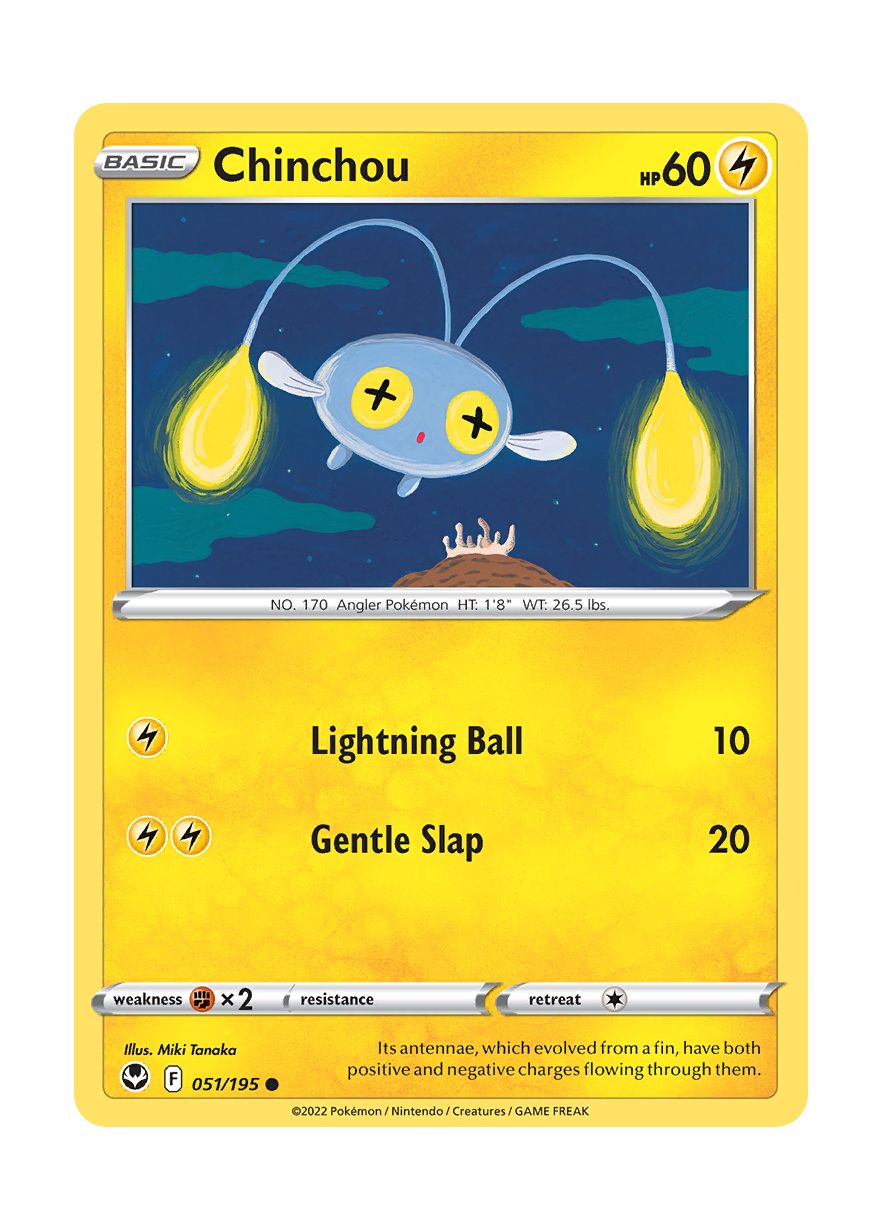 Chinchou - Reverse Holo (051/195) - Silver Tempest