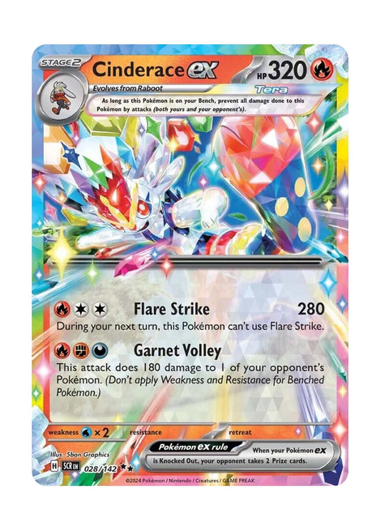 Cinderace ex (028/142) - Stellar Crown