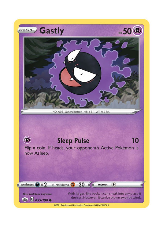 Gastly - Reverse Holo (055/198) - Chilling Reign