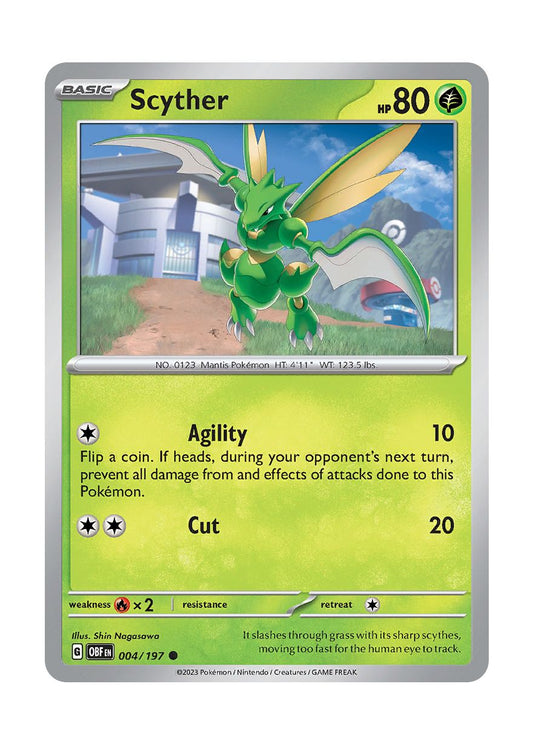 Scyther - Reverse Holo (004/197) - Obsidian Flames
