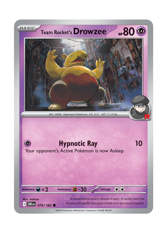 Team Rocket's Drowzee (079/182) - Destined Rivals