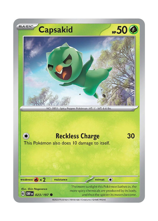 Capsakid - Reverse Holo (023/197) - Obsidian Flames