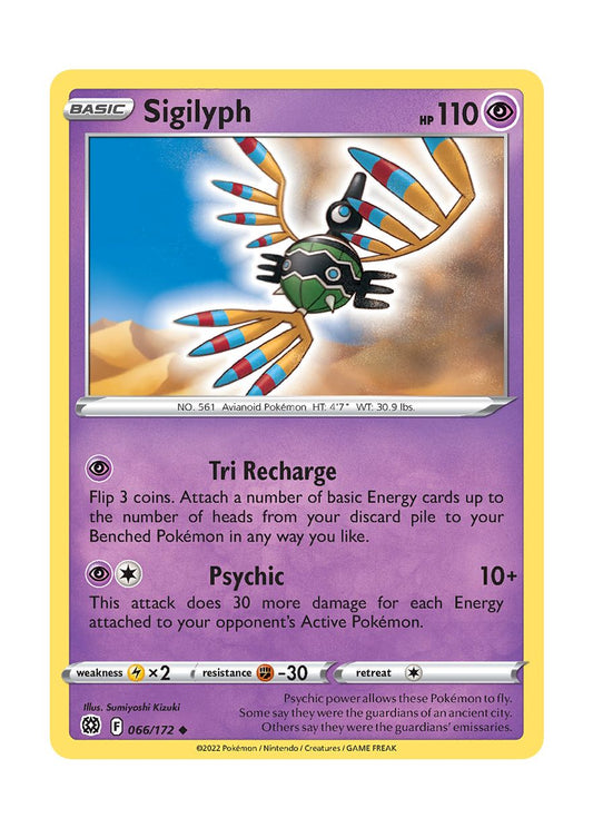 Sigilyph - Reverse Holo (066/172) - Brilliant Stars