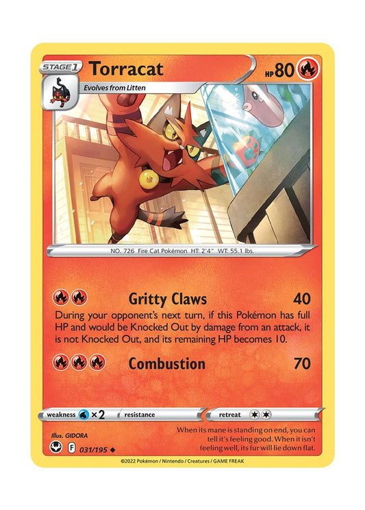 Torracat - Reverse Holo (031/195) - Silver Tempest