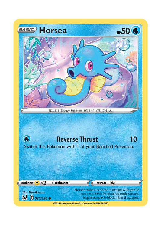 Horsea - Reverse Holo (035/196) - Lost Origin