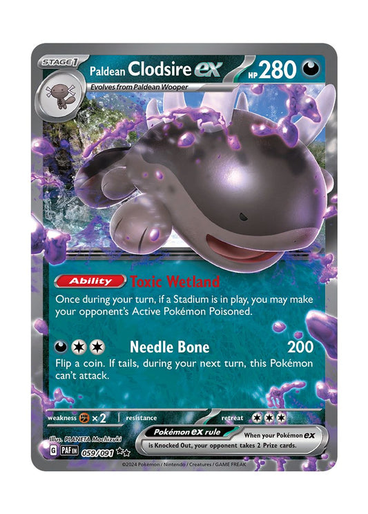 Paldean Clodsire ex (059/91) - Paldean Fates