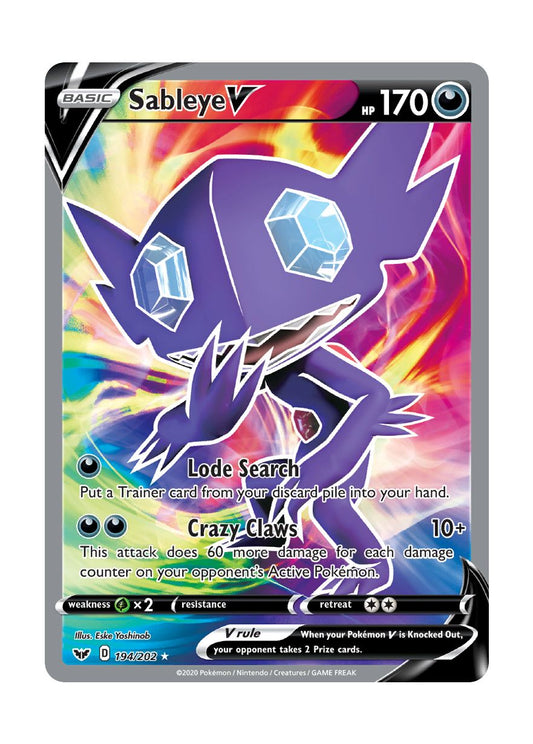 Sableye V (194/202) - Sword & Shield