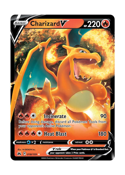 Charizard V (018/159) - Crown Zenith