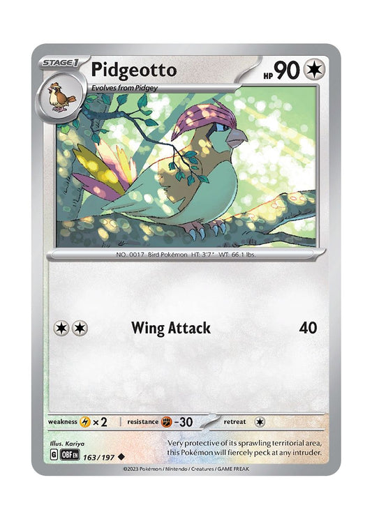 Pidgeotto (163/197) - Obsidian Flames
