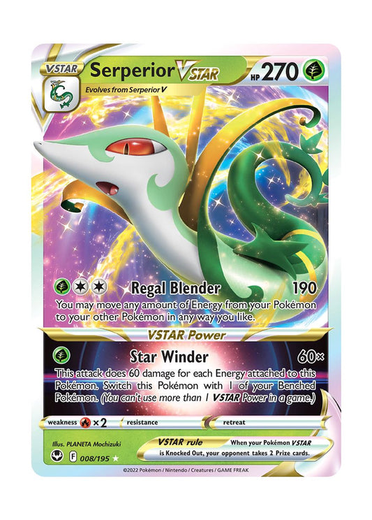 Serperior VSTAR (008/195) - Silver Tempest