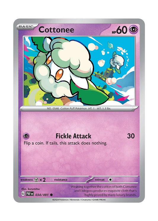 Cottonee (034/91) - Paldean Fates