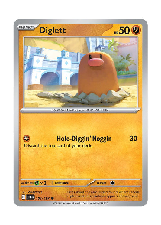 Diglett (103/197) - Obsidian Flames