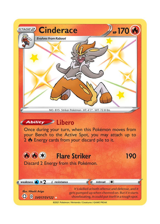 Cinderace (SV017/122) - Shiny Vault