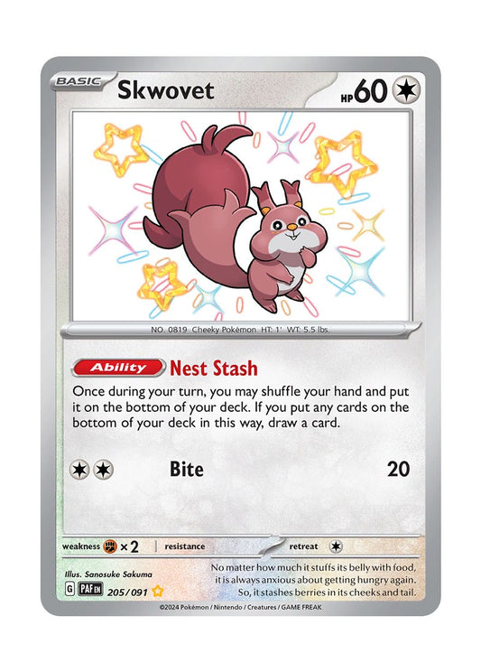 Skwovet (205/91) - Paldean Fates