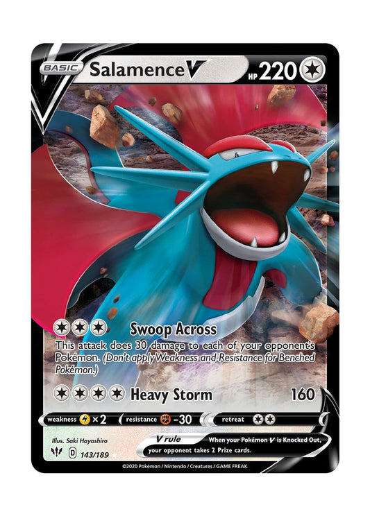 Salamence V (143/189) - Darkness Ablaze