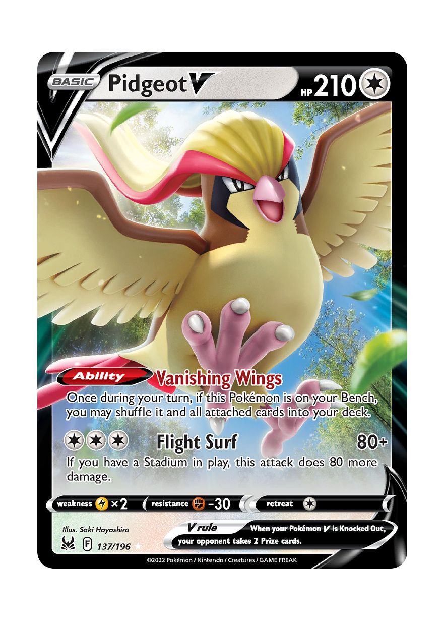 Pidgeot V (137/196) - Lost Origin