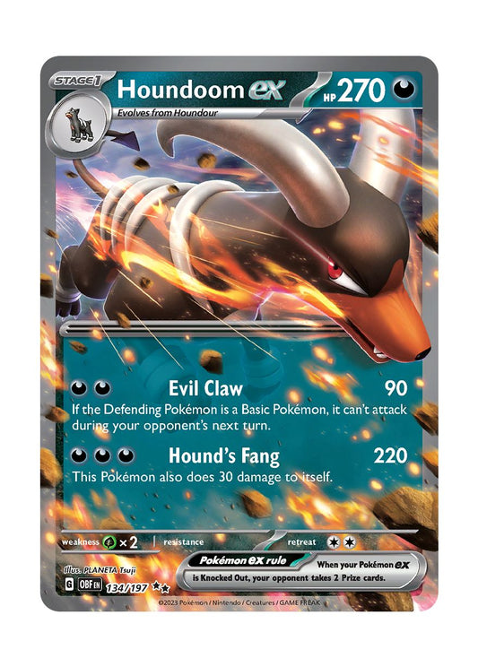 Houndoom ex (134/197) - Obsidian Flames