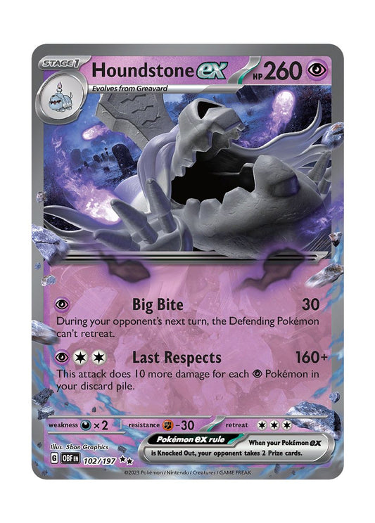 Houndstone ex (102/197) - Obsidian Flames