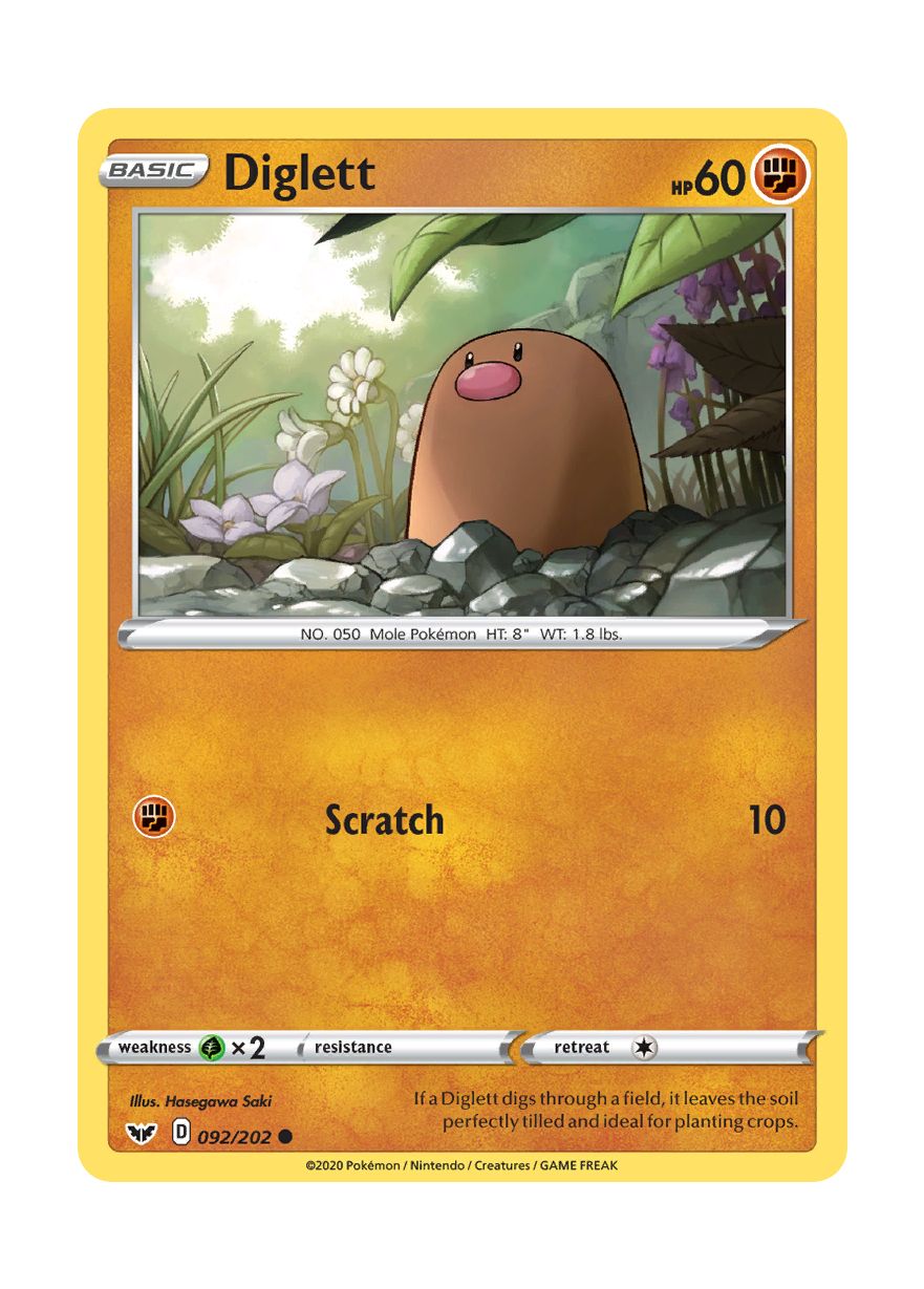 Diglett (092/202) - Sword & Shield