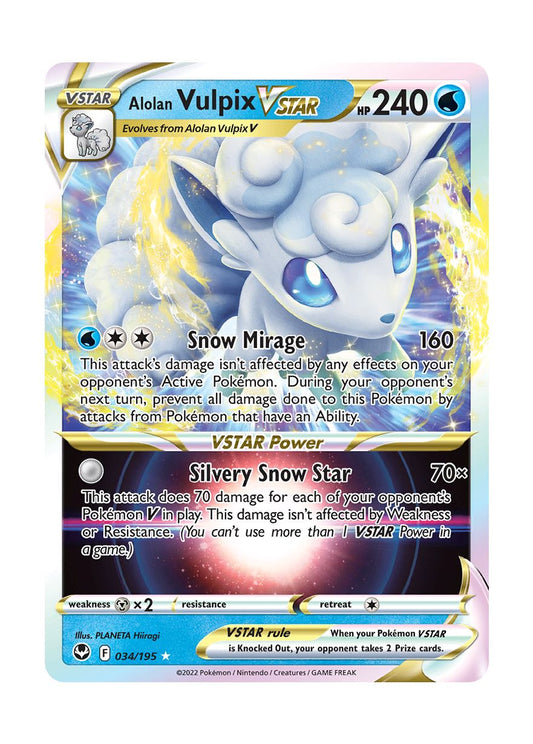 Alolan Vulpix VSTAR (034/195) - Silver Tempest