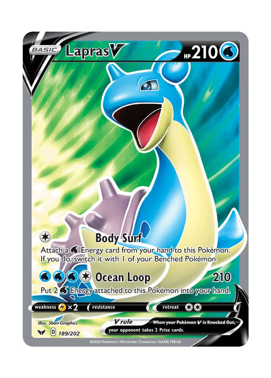 Lapras V (189/202) - Sword & Shield