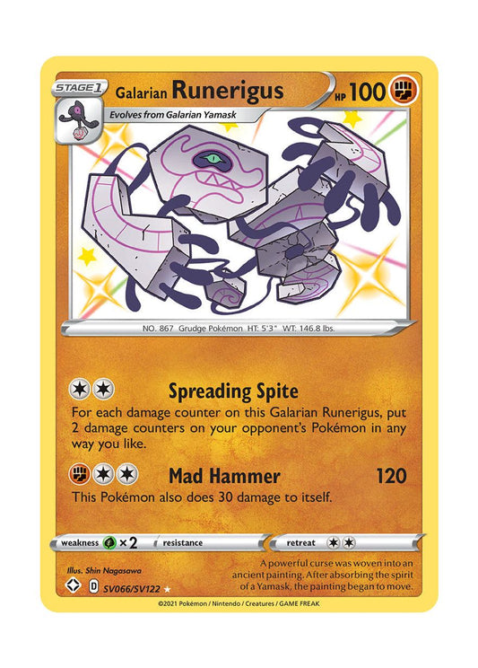 Galarian Runerigus (SV066/122) - Shiny Vault