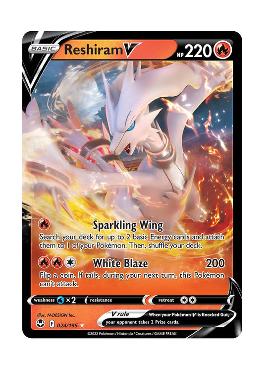 Reshiram V (024/195) - Silver Tempest