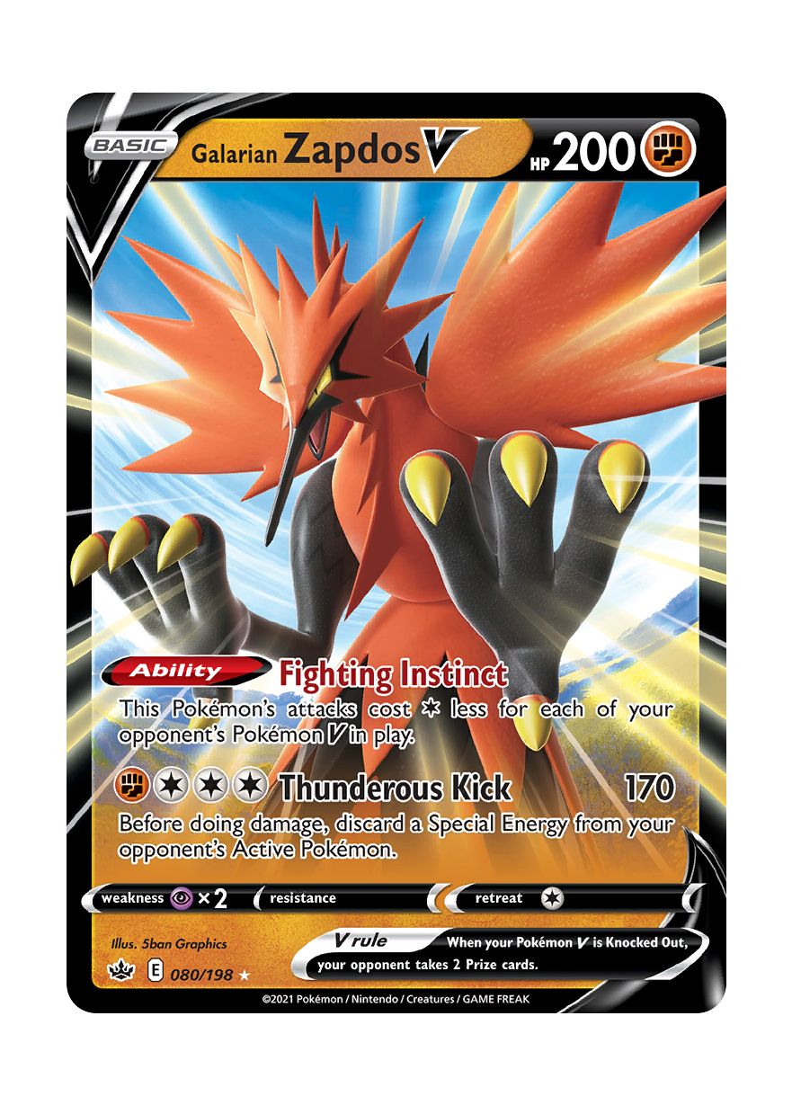 Galarian Zapdos V (080/198) - Chilling Reign