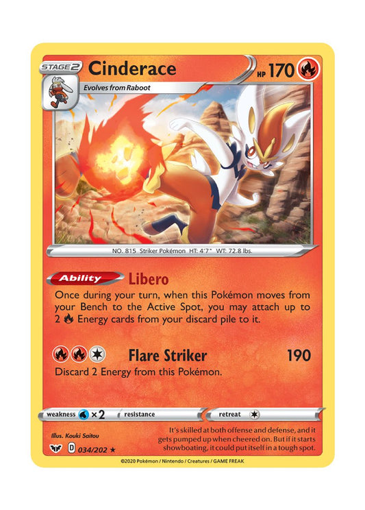 Cinderace (034/202) - Sword & Shield