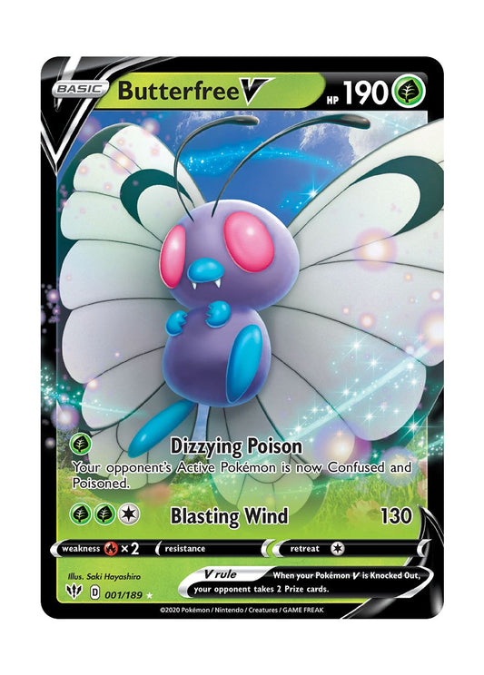Butterfree V (001/189) - Darkness Ablaze
